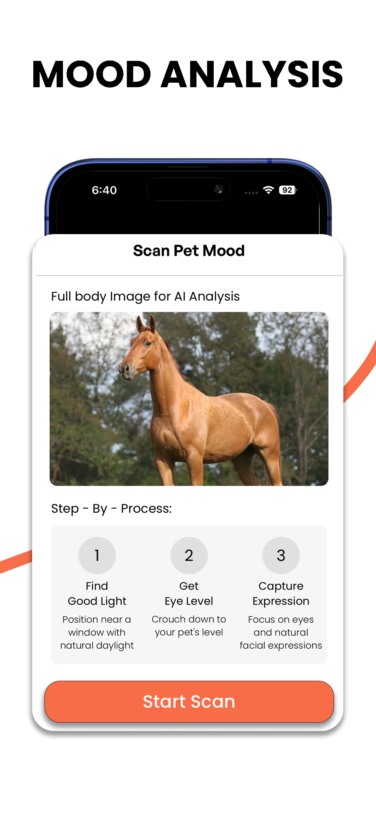 AI pet mood analysis and behavior tracking feature